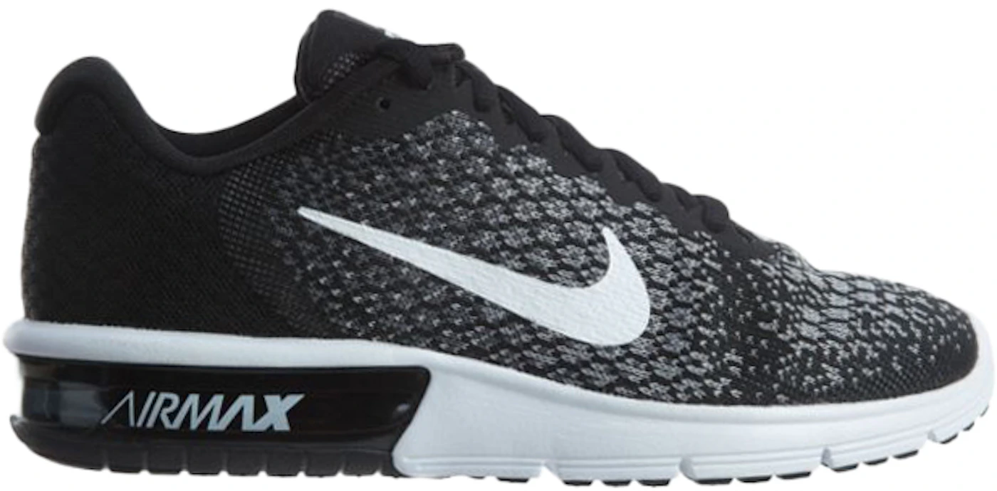 is er Beweegt niet Baby Nike Air Max Sequent 2 Black White-Dark Grey (Women's) - 852465-002 - US