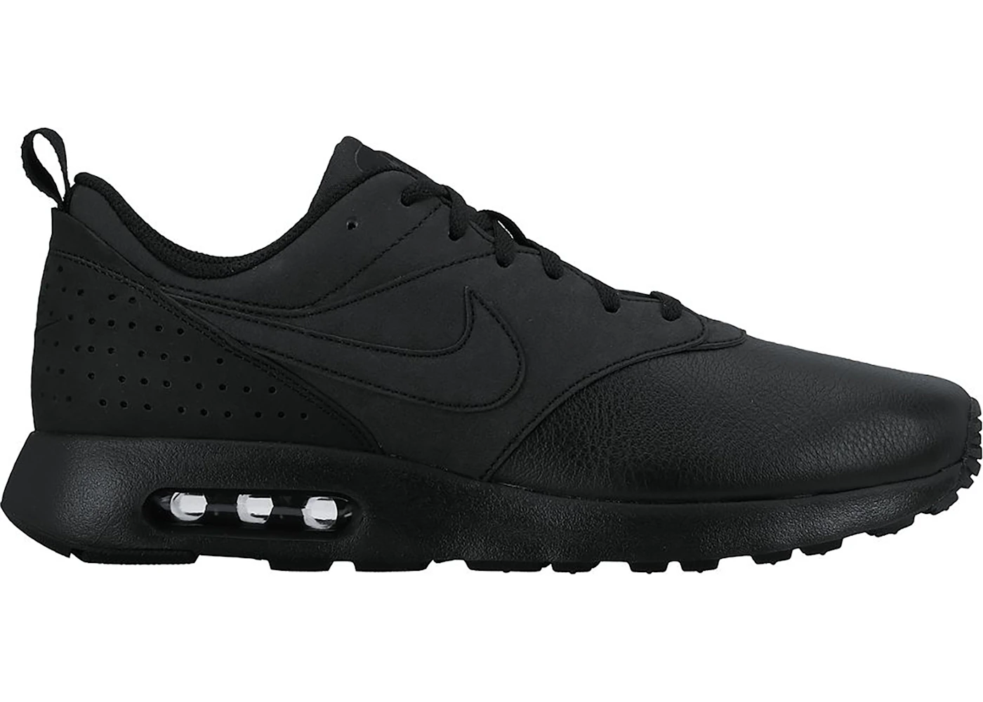 Nike Air Max Tavas Leather Triple Black Men s 802611 002 US