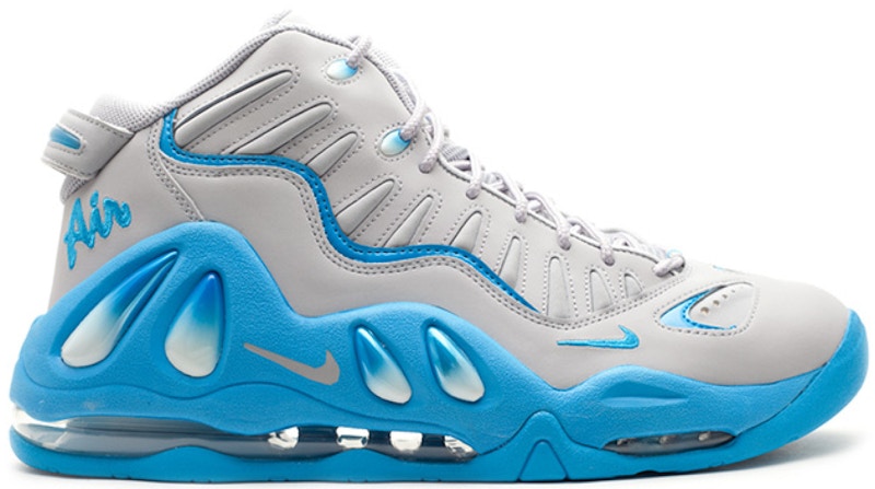 nike uptempo blue and grey