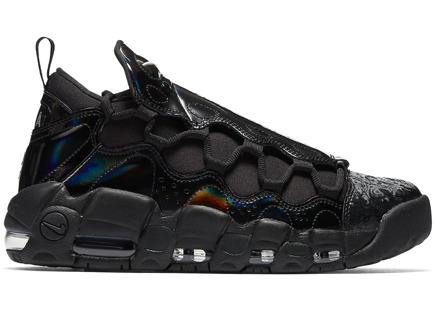 Nike air more 2025 money black and white