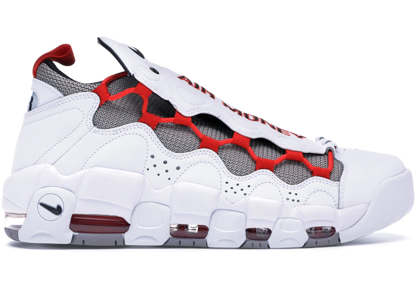 Nike Air More Money White Habanero Red Atmosphere Grey Men's