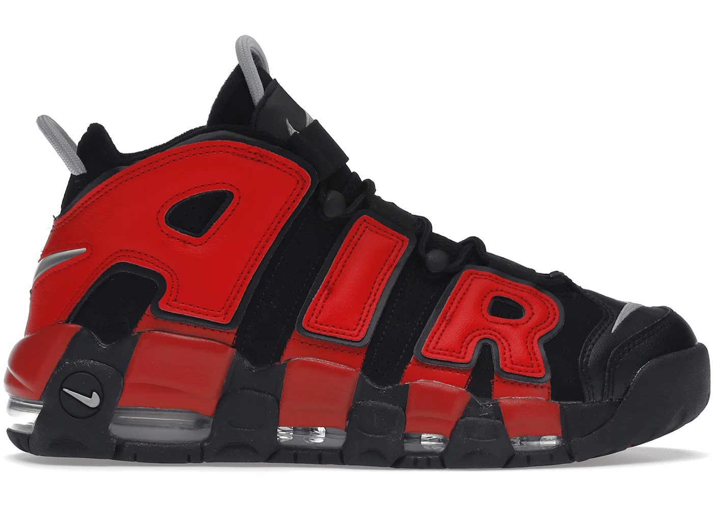 Nike uptempo black and red Clearance