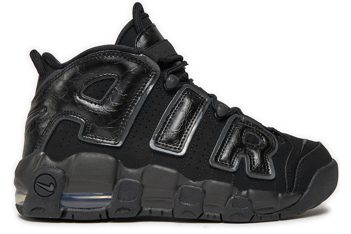 Pre-owned Nike Air More Uptempo Black Anthracite (gs) In Black/black/anthracite