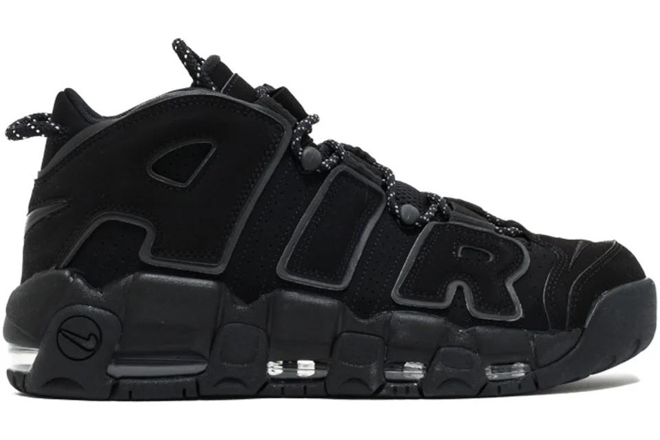 Nike air more uptempo 2025 black reflective