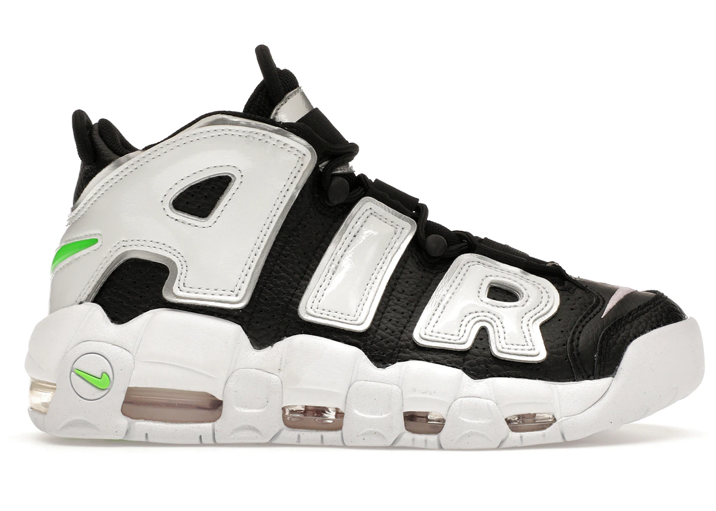 Nike Air More Uptempo Black White Green (Women's) - DN8008-001 - US
