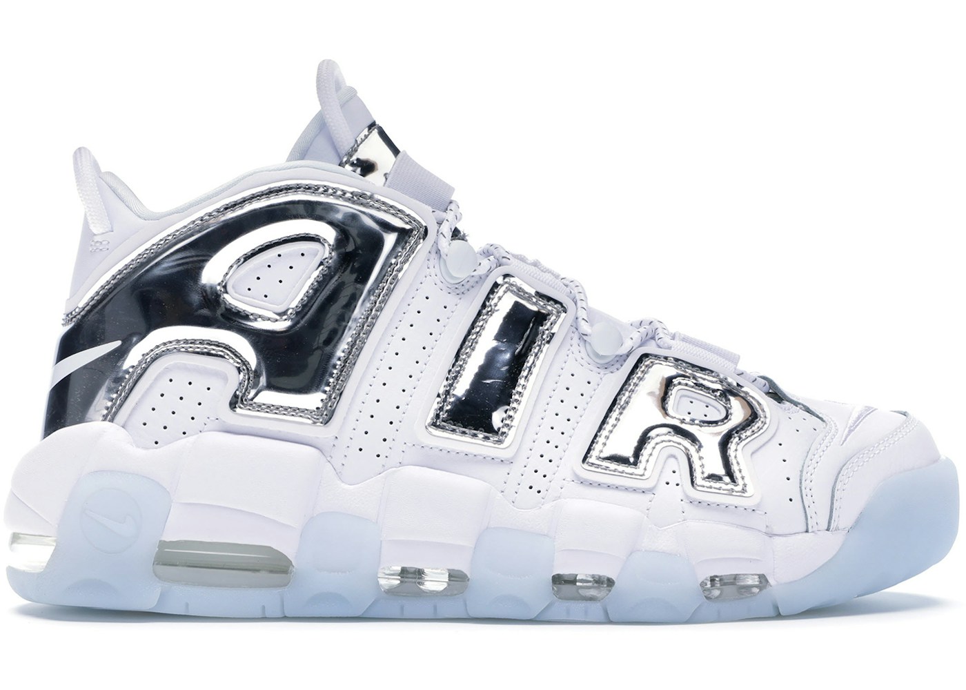 Nike Air More Uptempo Chrome White W 100 Nike Air More Uptempo Chrome White W 100