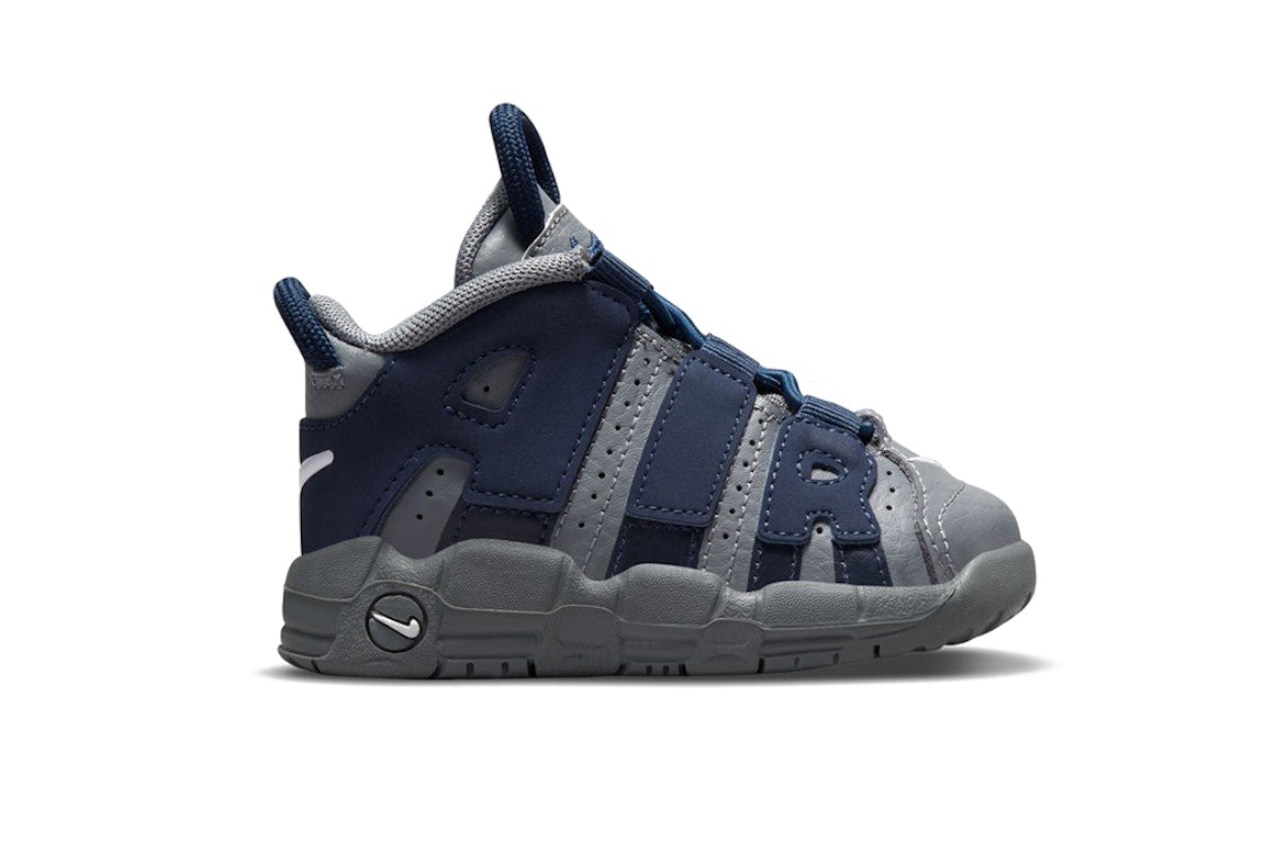 Pre-owned Nike Air More Uptempo Cool Grey Midnight Navy (td) In Cool Grey/white-midnight Navy