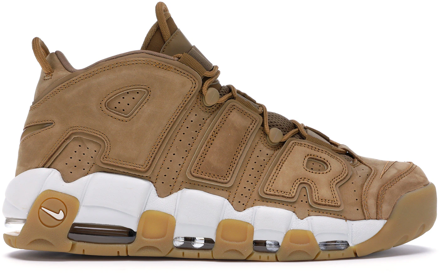 NIKE Air More Uptempo '96 rubber-trimmed leather sneakers