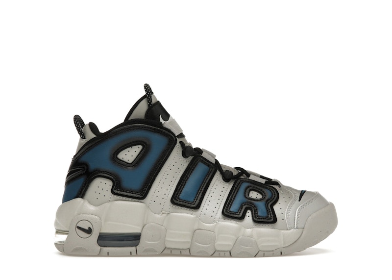 Pre-owned Nike Air More Uptempo Sneakers In Pure Platinum/burnished Teal/industrial Blue