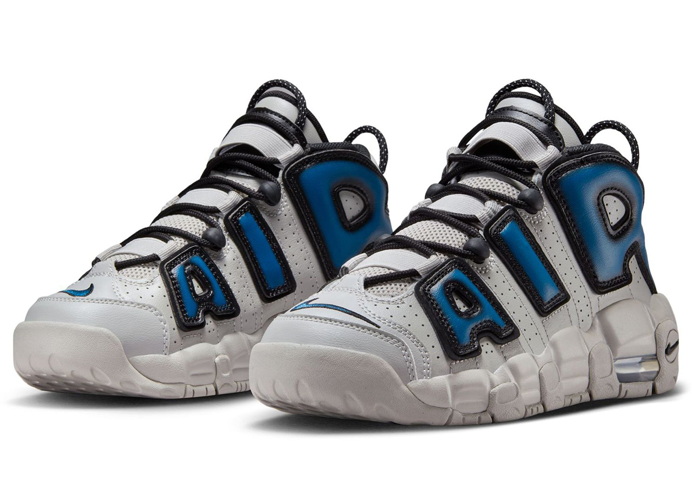 nike air more uptempo black and blue