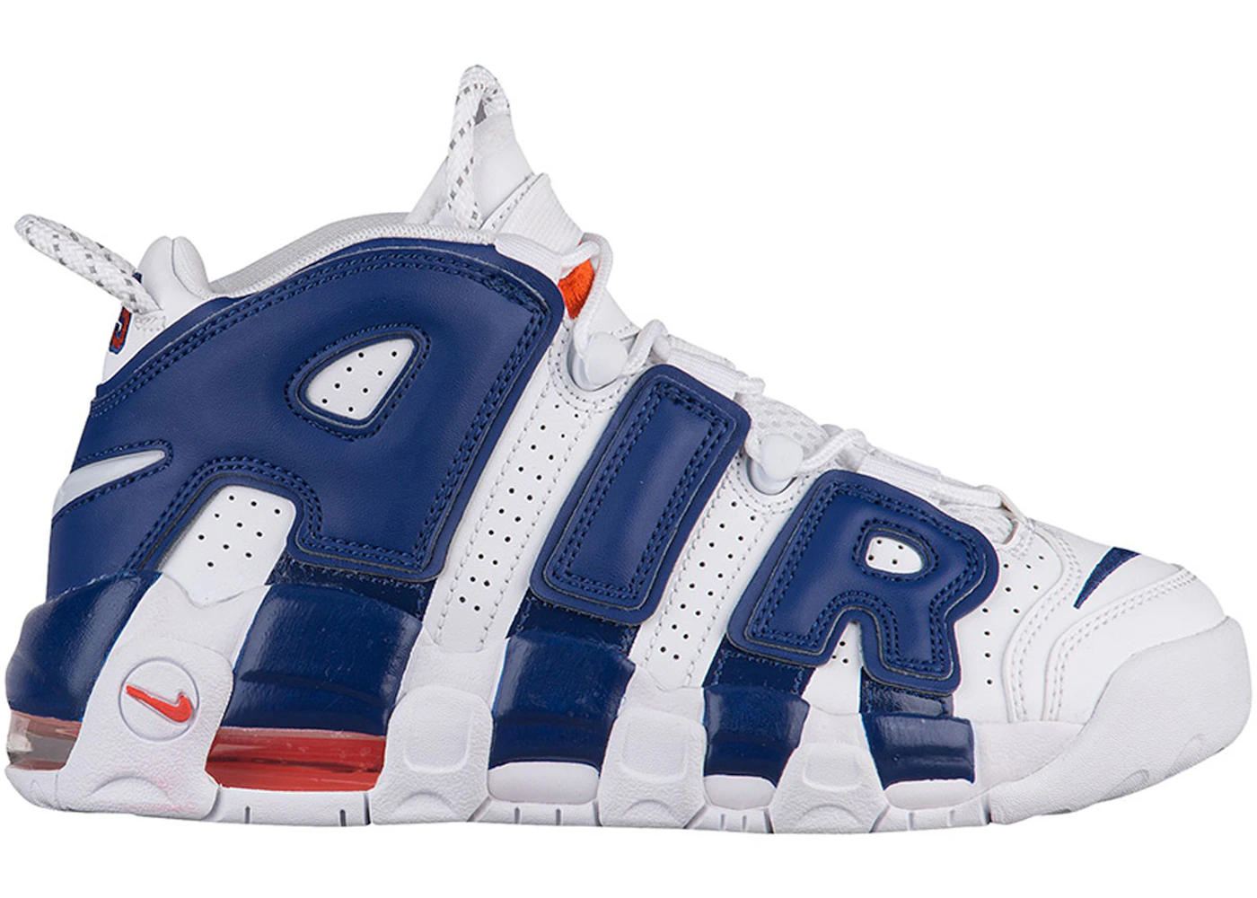 Uptempo white top and blue