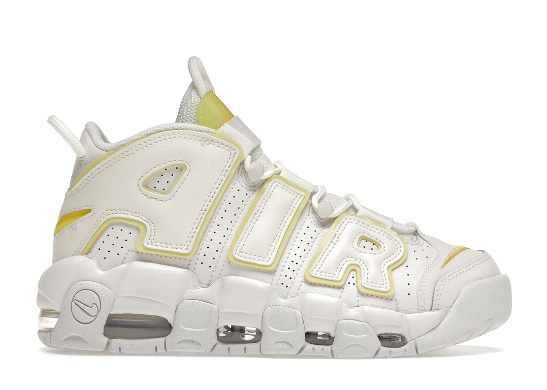 Pre-owned Nike Air More Uptempo Light Citron (women's) In Summit White/opti Yellow