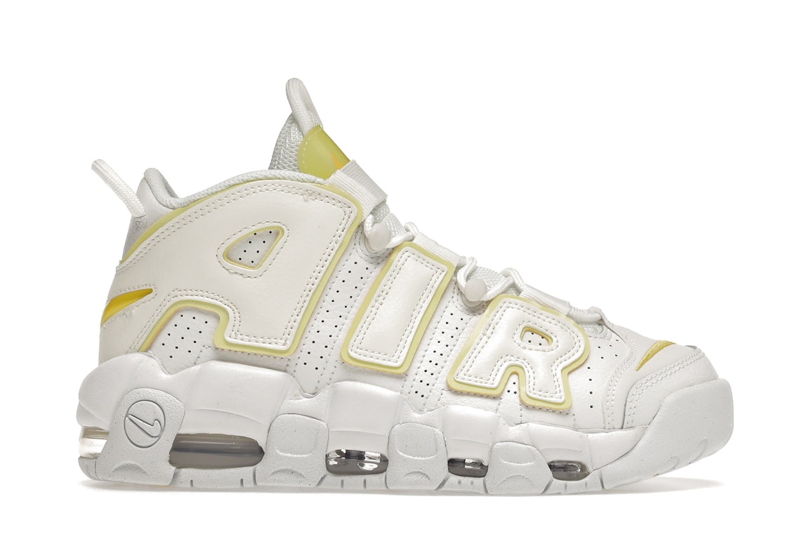 Pre-owned Nike Air More Uptempo Light Citron (women's) In Summit White/opti Yellow