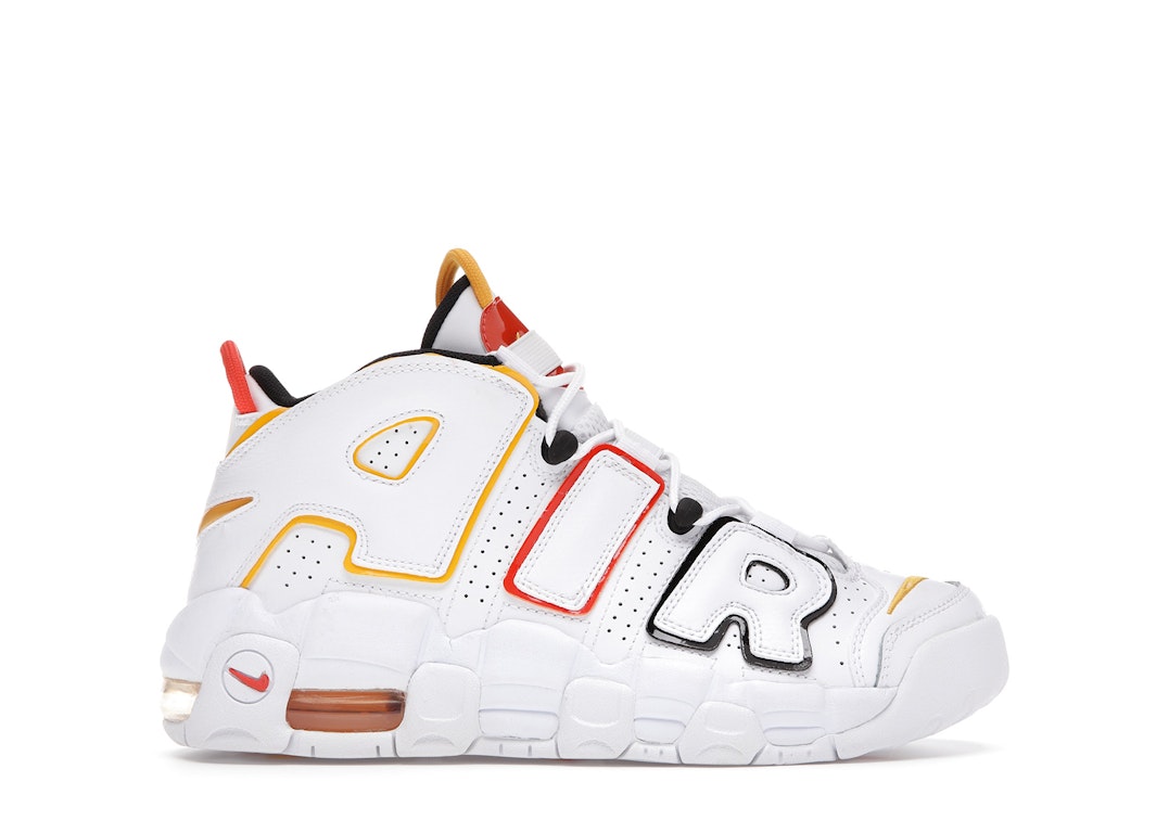 Pre-owned Nike Air More Uptempo Raygun (gs) In White/orange-yellow-black