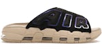 Nike Air More Uptempo Slide Negro Sanddrift Iridiscente
