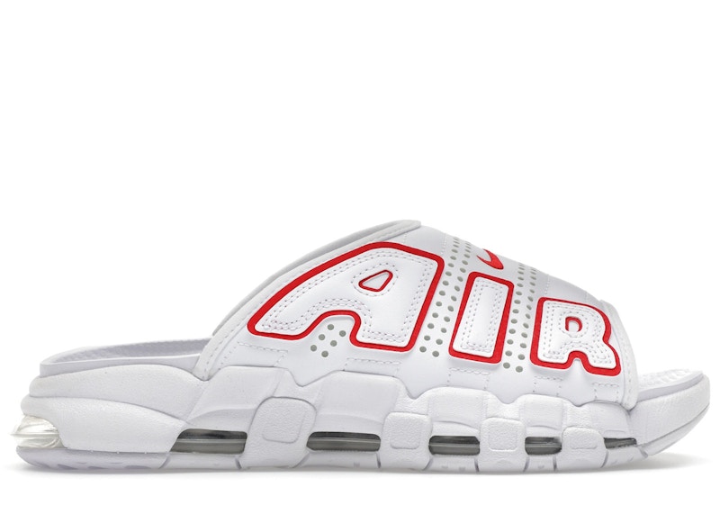 Nike Air More Uptempo Slide White University Red Men s FD9883 100 FD9884 100 US