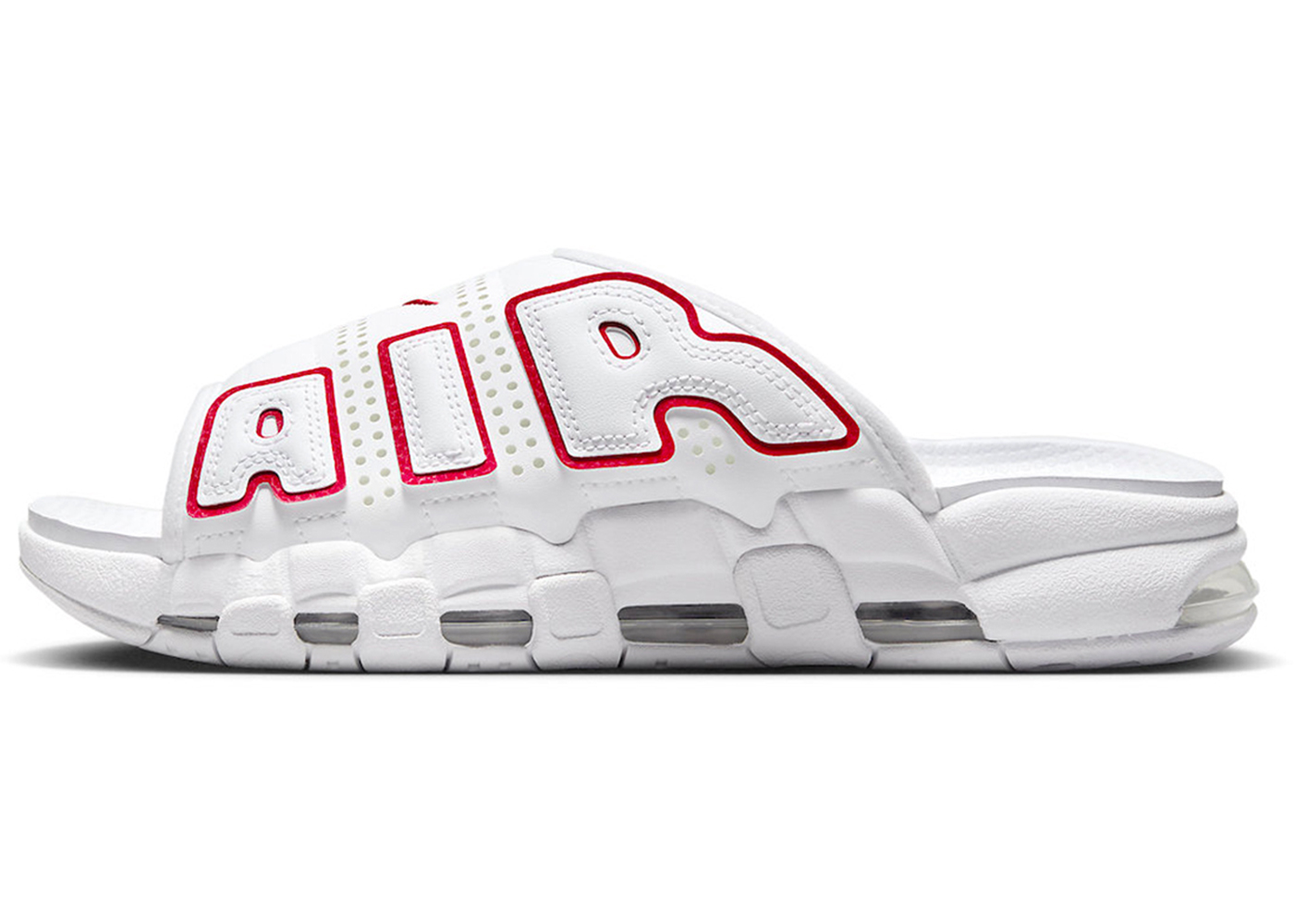 Nike Air More Uptempo Slide White University Red