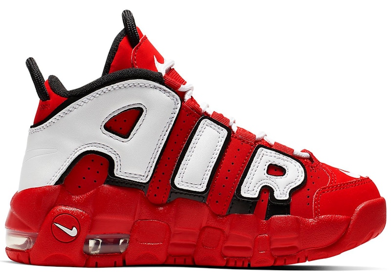 nike air more uptempo black and red