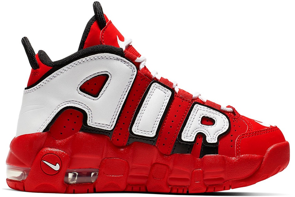 Nike Air More Uptempo University Red Black White (PS) Kids