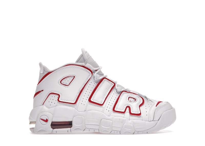 nike air more uptempo varsity red/white