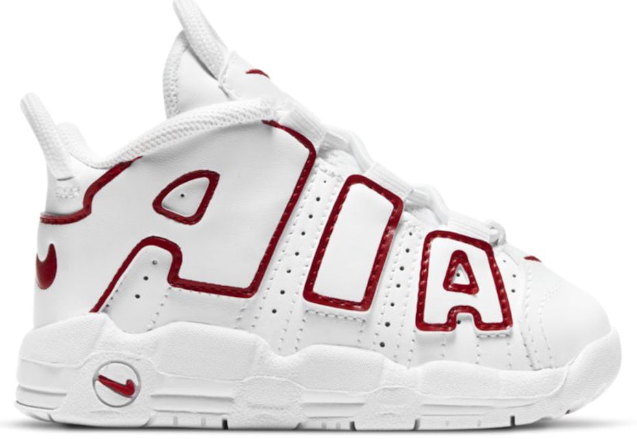 Custom Nike Air More Uptempo White Red For Sale – Sneaker Hello