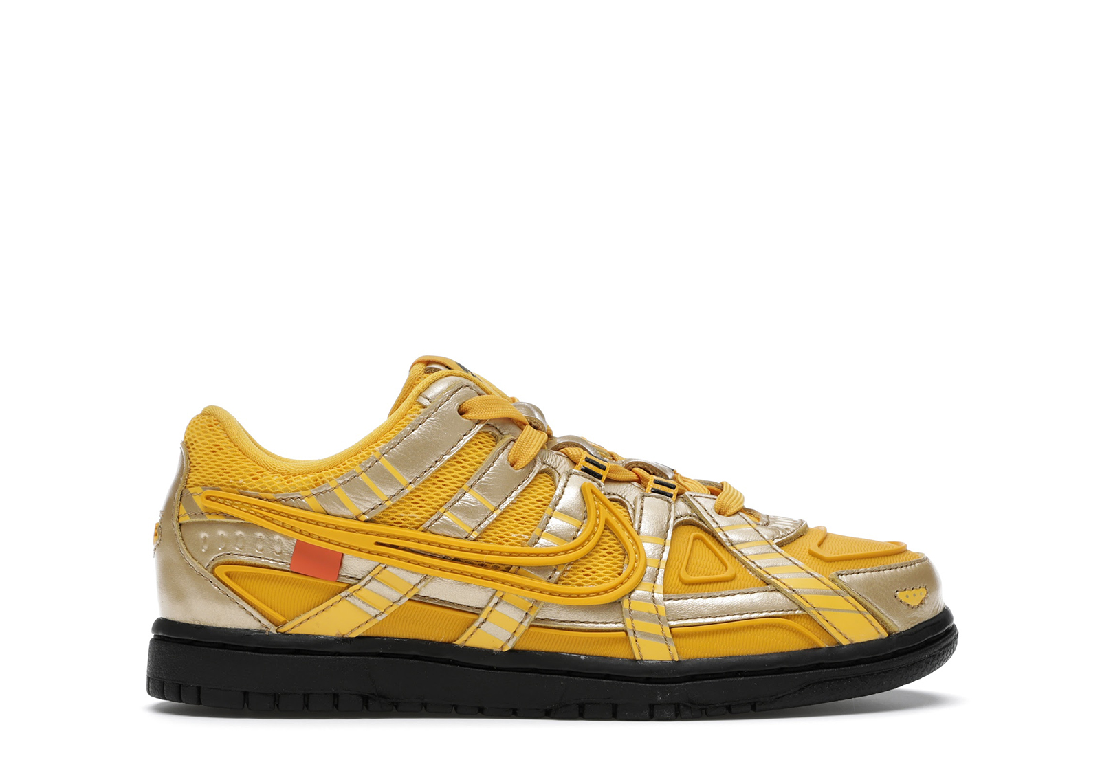 Nike Air Rubber Dunk Off-White University Gold (PS) Kids' - CW7410 