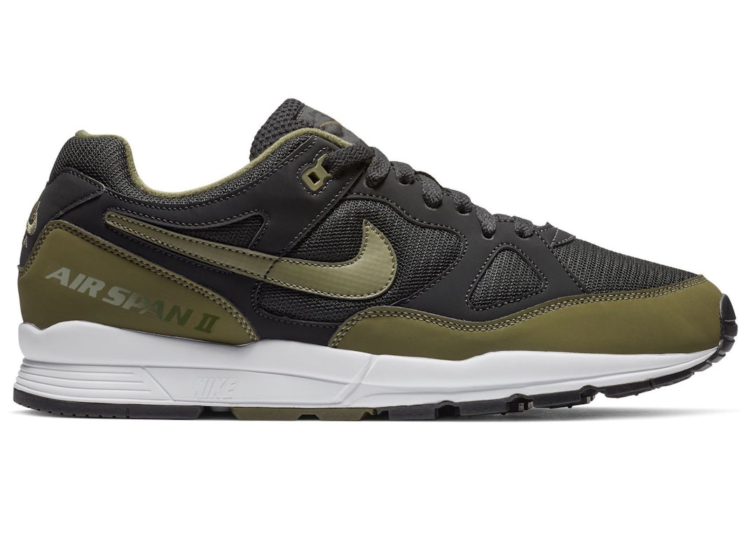 Pre-owned Nike Air Span 2 Black Olive Canvas In Black/olive Canvas-white