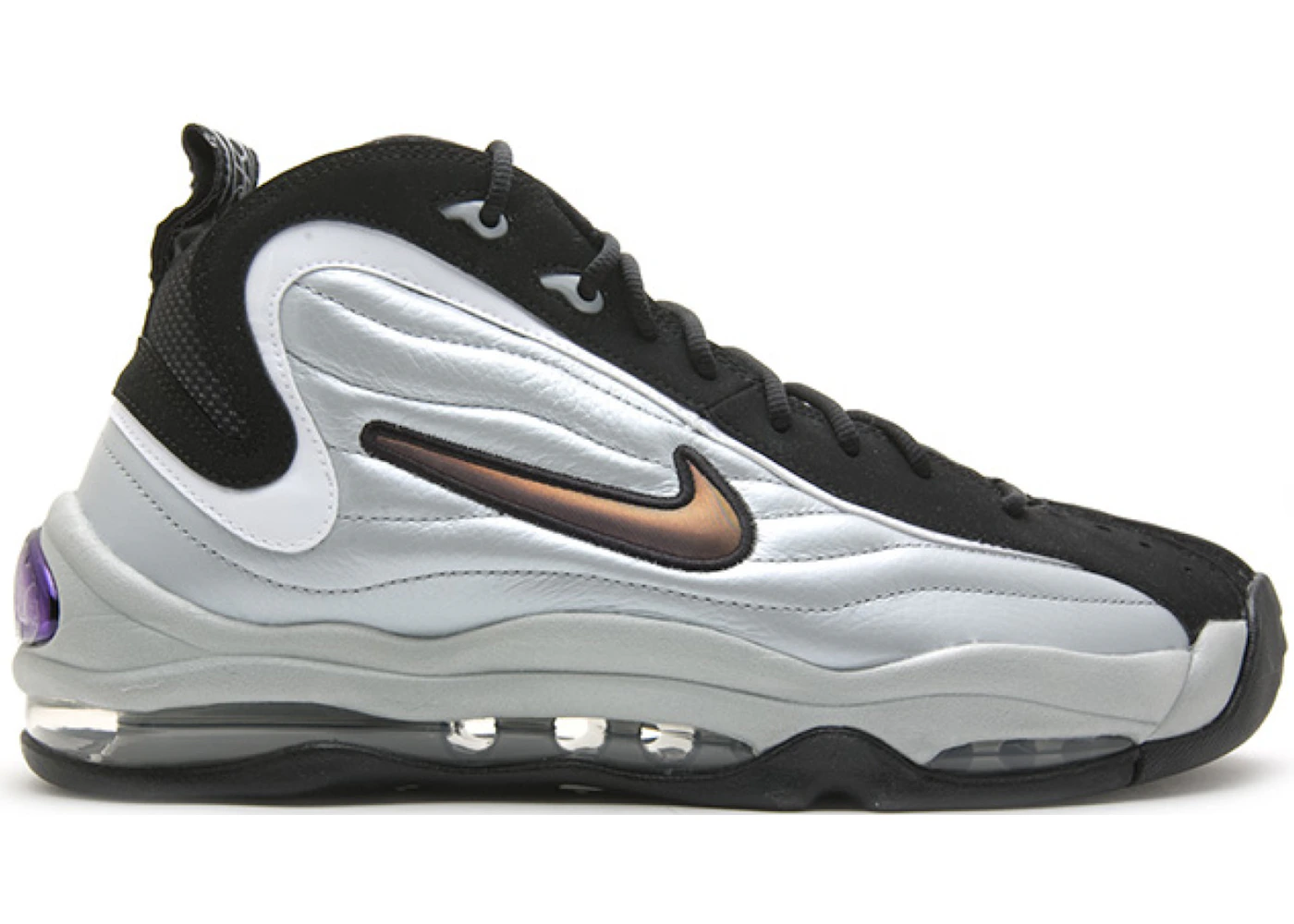 Nike Air Total Max Uptempo Metallic Silver Black Men s 366724
