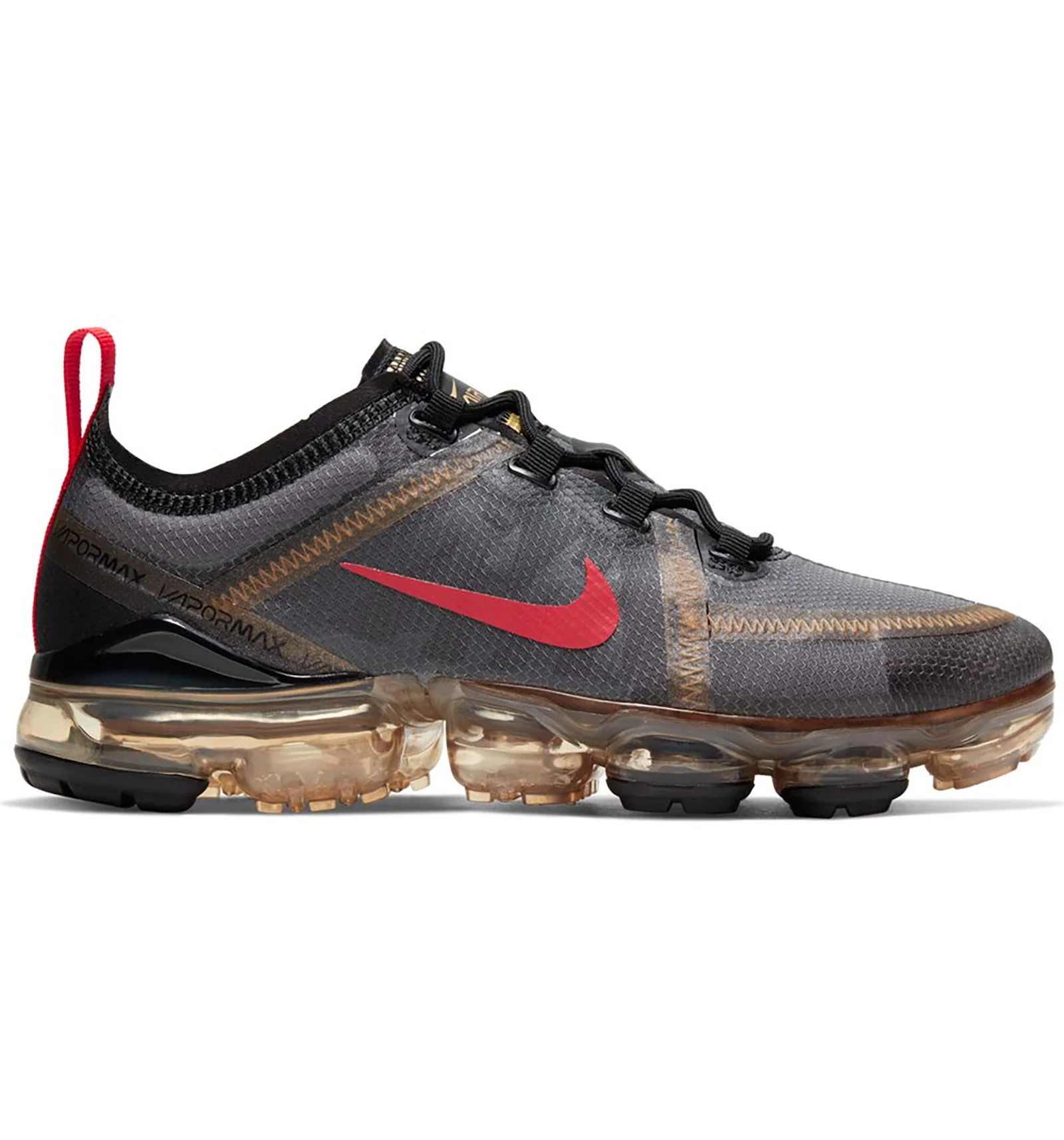 Nike Air VaporMax 2019 Black Gold Red Women s CU4872 001 US