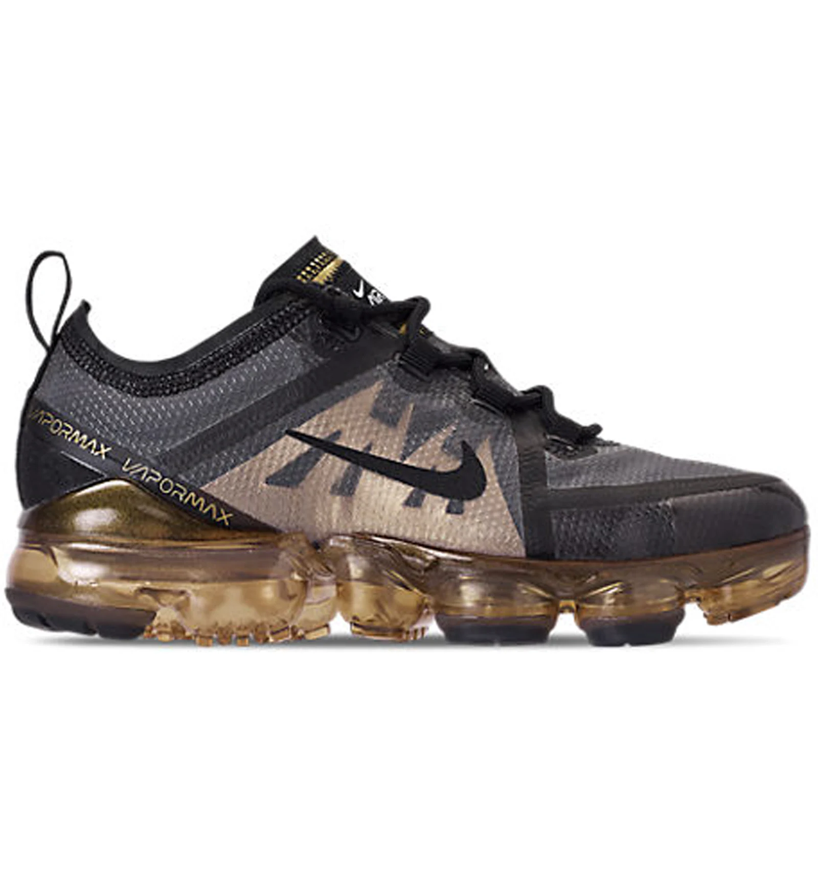 Air vapormax 2019 top black/metallic gold men's shoe