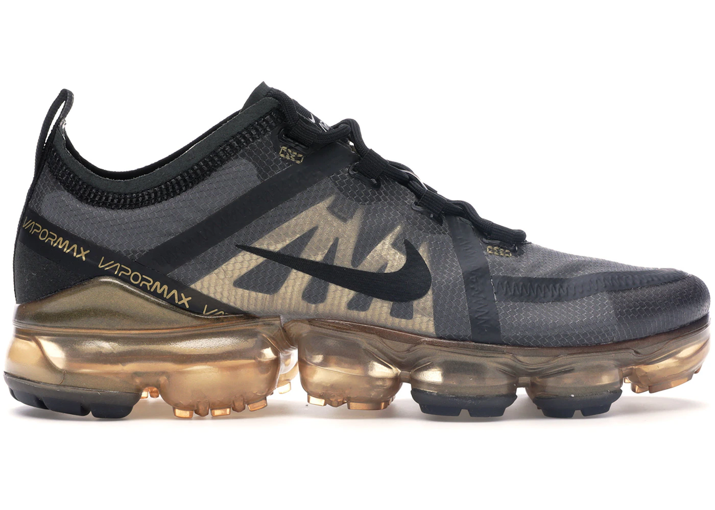 Nike Air VaporMax 2019 Black Metallic Gold Men's AR6631-002 US