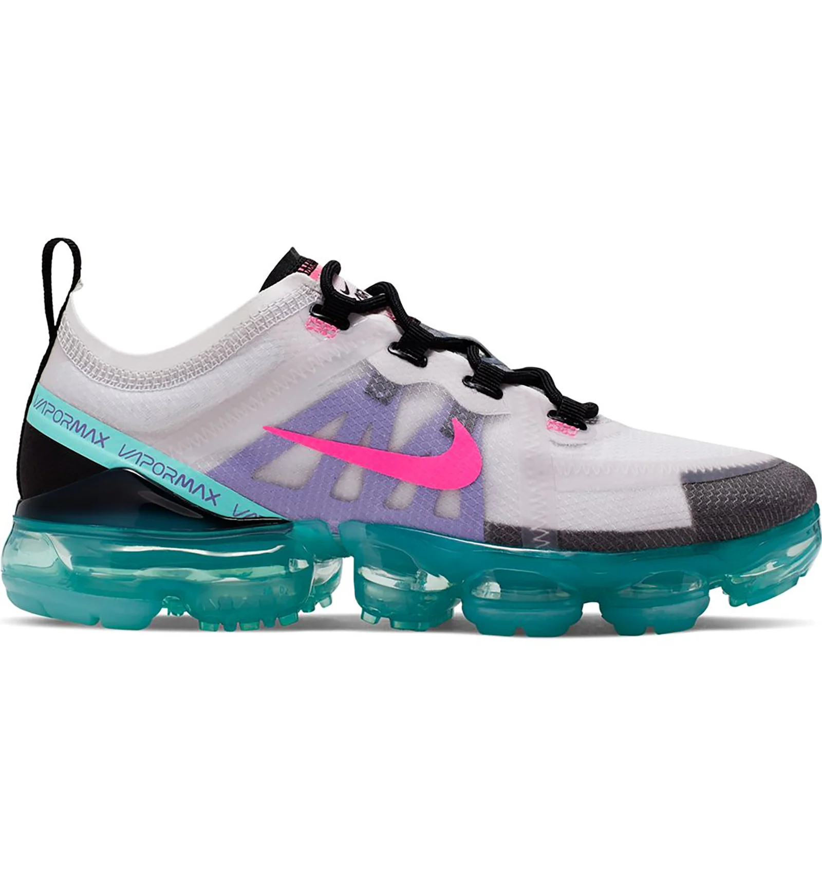 Women's air vapormax 2019 top platinum tint/pink blast-aurora green