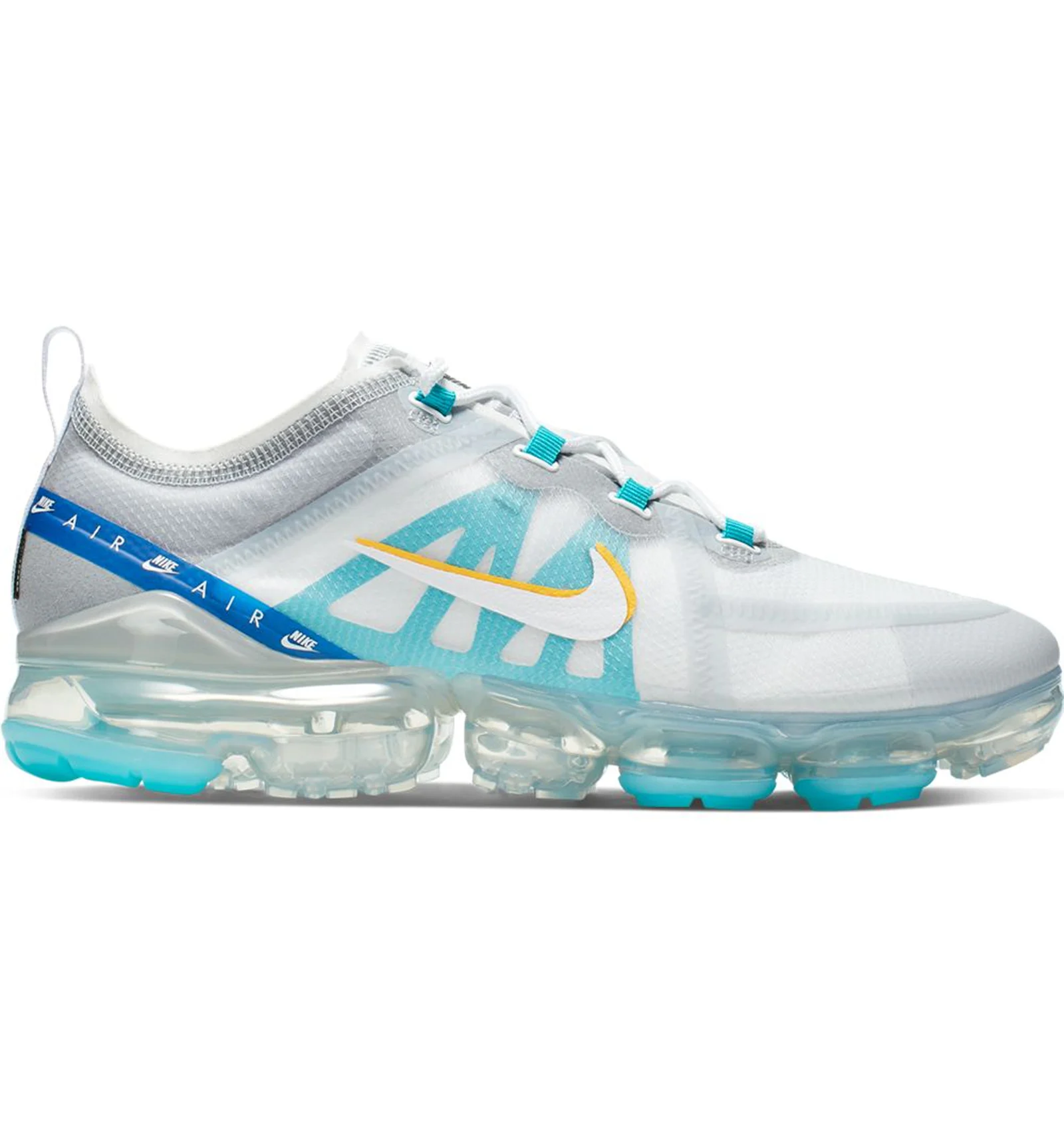 Nike Air VaporMax 2019 White University Gold Wolf Grey Men s