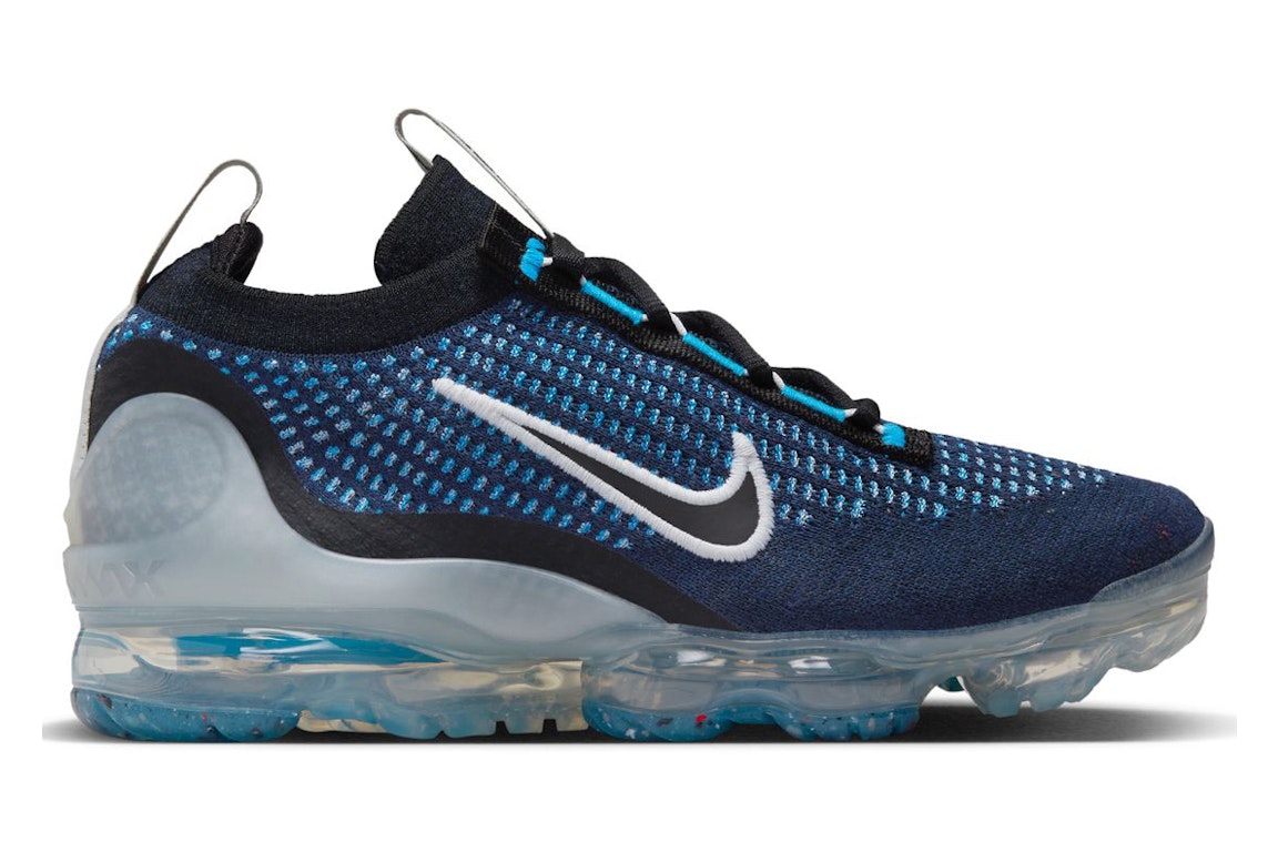 Pre-owned Nike Air Vapormax 2021 Fk Midnight Navy Photo Blue (gs) In Midnight Navy/photo Blue/white