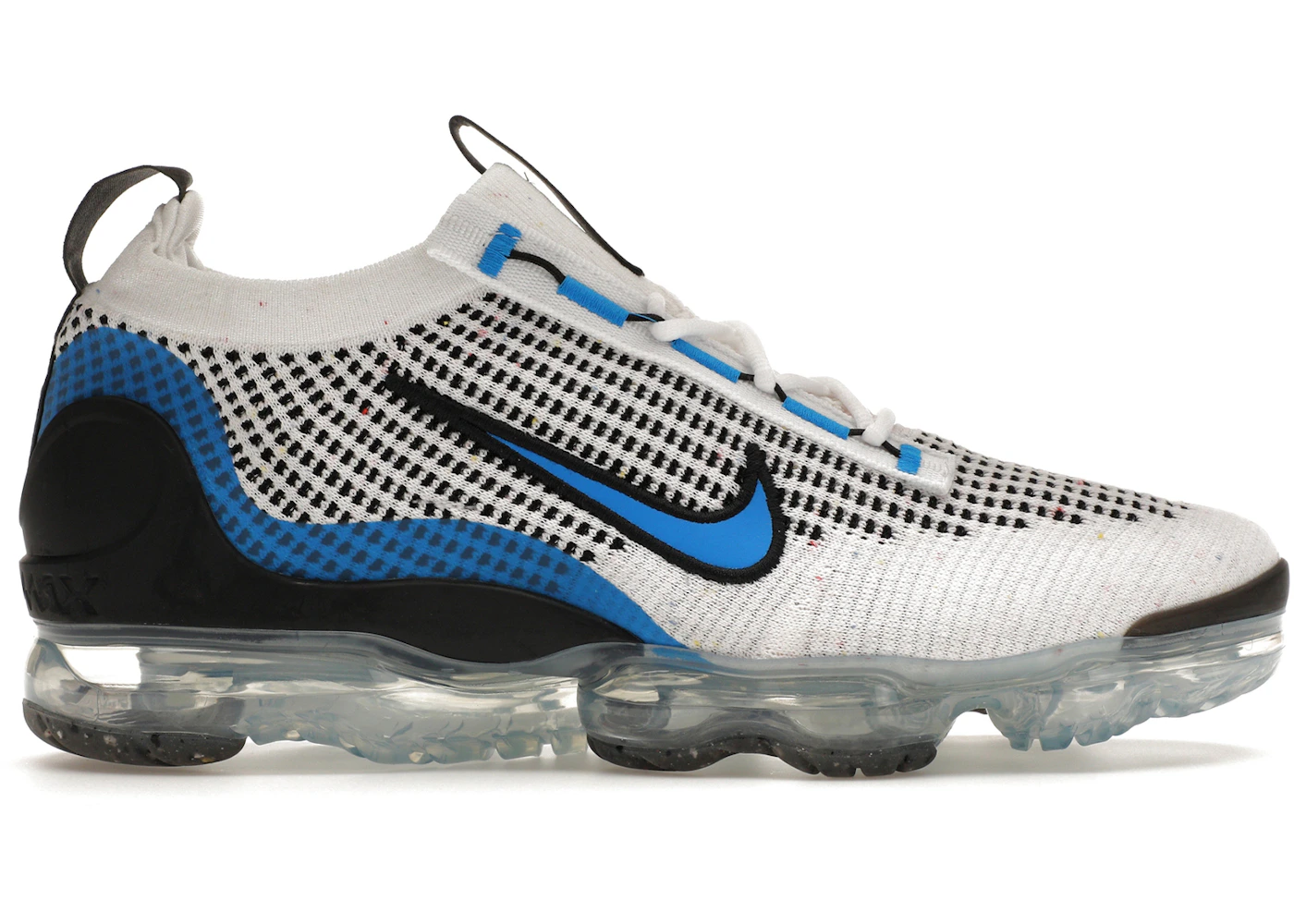 Nike Air VaporMax 2021 Flyknit White Black Photo Blue Men's