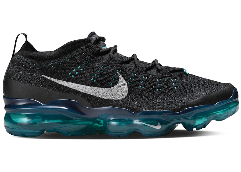 Nike Air VaporMax 2023 Flyknit Nero Rapid Verde foglia di te Aquamarine Metallic Argento donna DV6840 004 IT