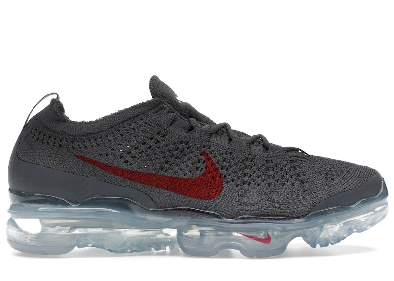 Nike Air VaporMax 2023 Flyknit Dark Grey Gym Red Men's - DV1678
