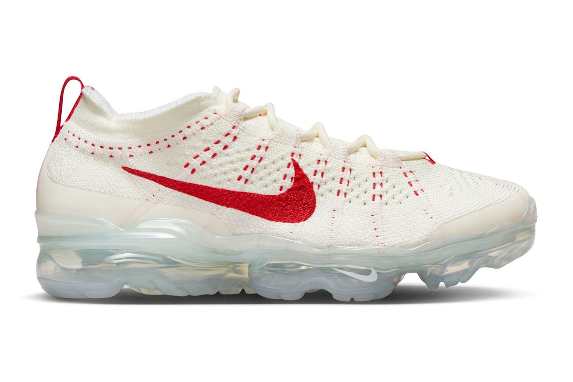 Pre-owned Nike Air Vapormax 2023 Flyknit Sail Track Red (women's) In Sail/track Red/phantom