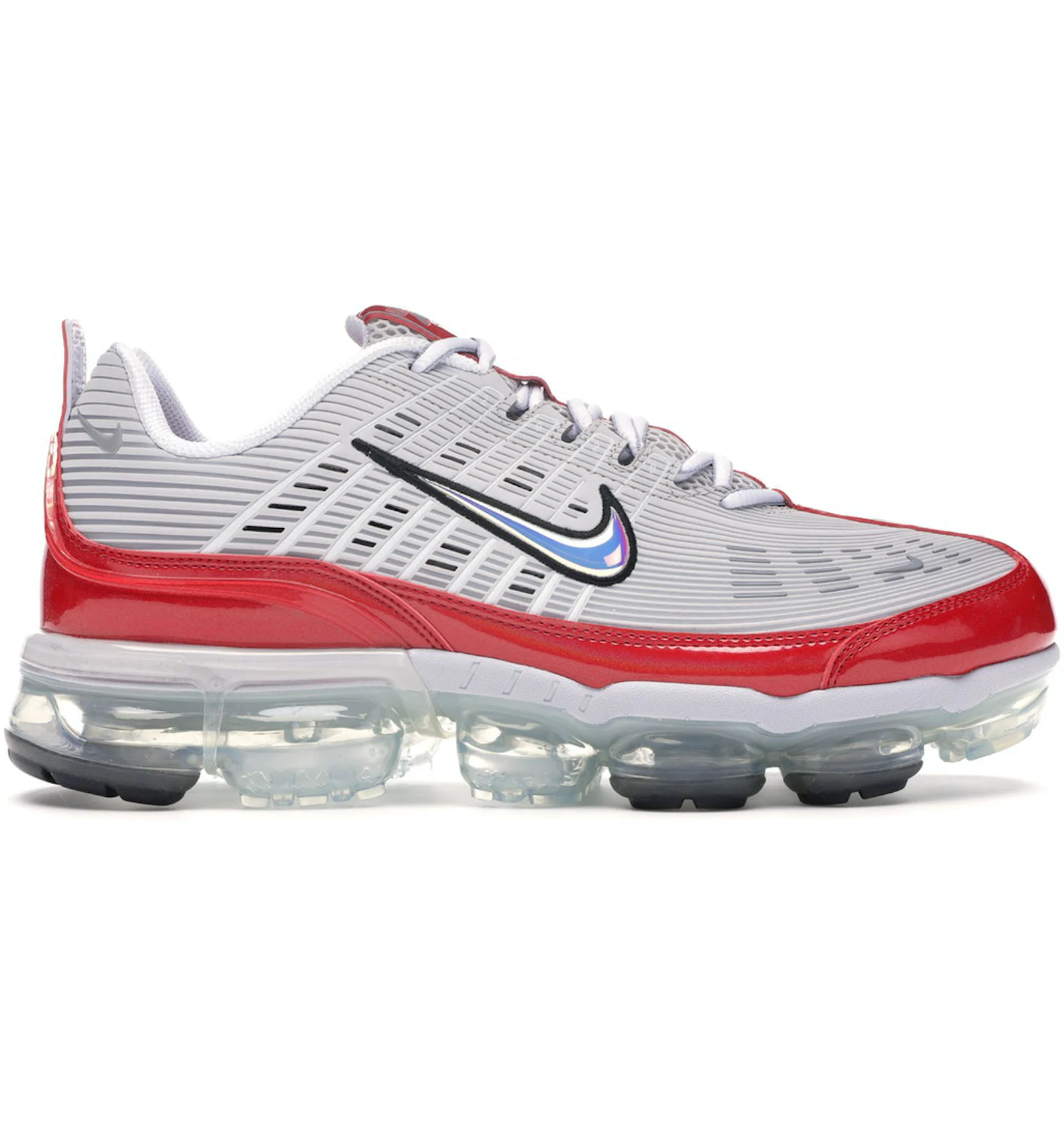 Air vapormax 360 grey white red best sale
