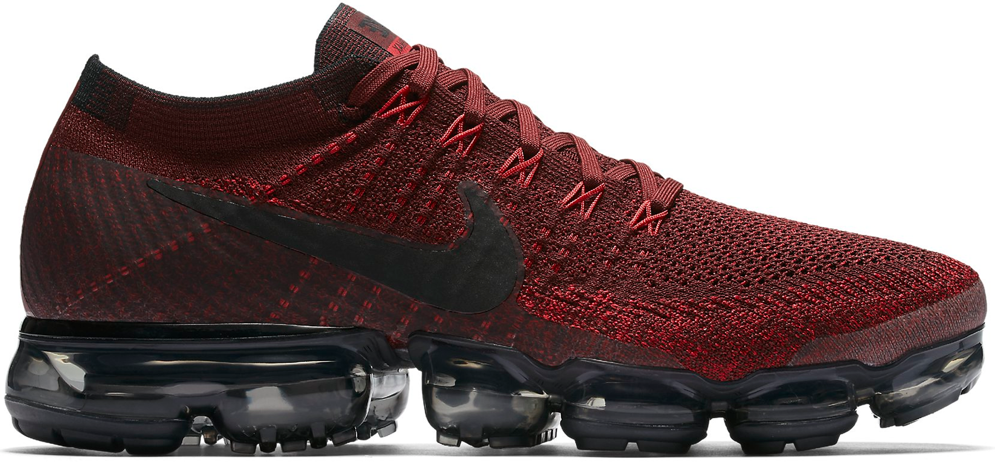 vapormax nike red and black