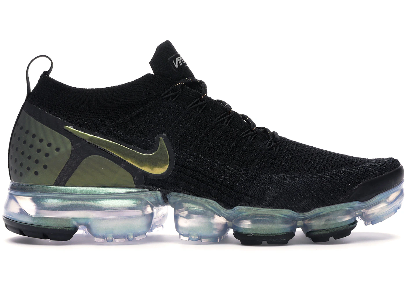 Nike Air VaporMax Flyknit Black Metallic Silver Multi-Color