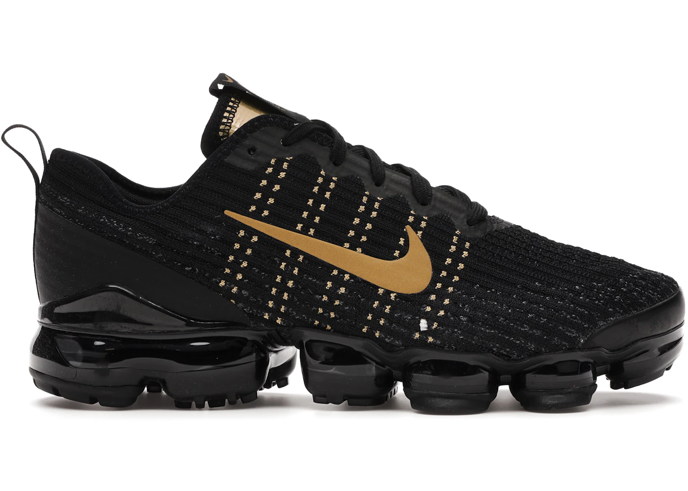 Nike Air VaporMax Flyknit Black Metallic Gold (GS) BQ5238-004 US
