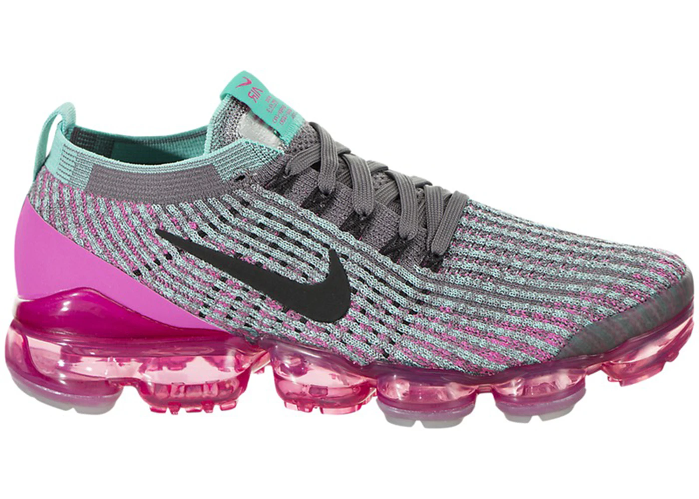 Nike Air VaporMax Flyknit 3 Gunsmoke Fuchsia (Women's) - CI7577-001 - US