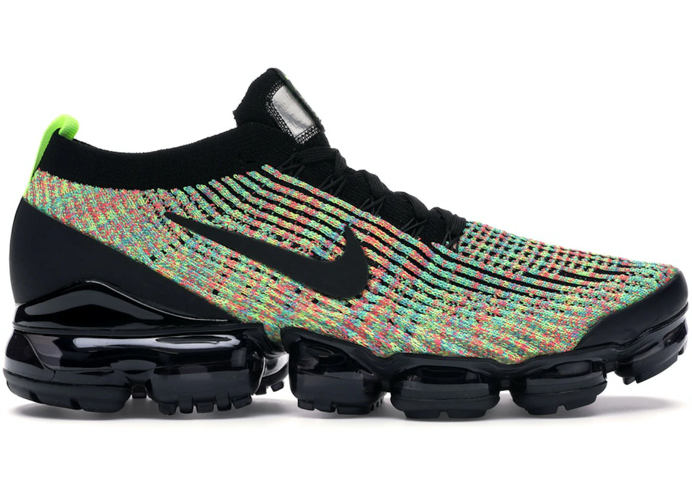 Black top colorful vapormax