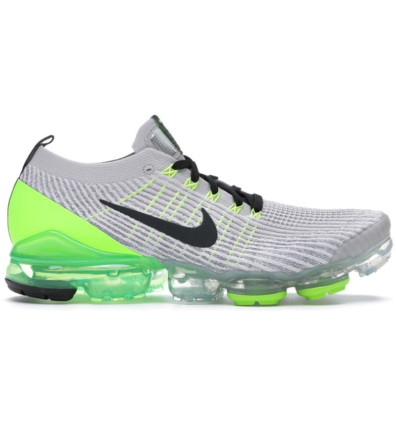 Nike Air VaporMax Flyknit 3 Vast Grey Electric Green Men s AJ6900 011 GB