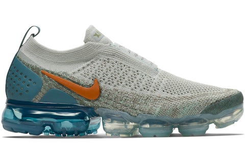 Nike Air VaporMax Moc 2 Light Silver Campfire Orange Celestial Teal Women s AJ6599 005 JP