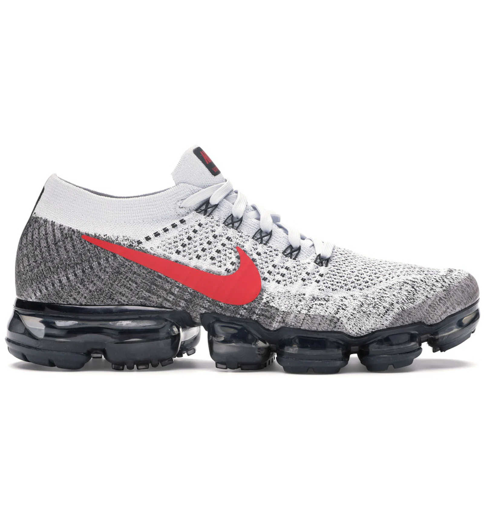 Vapormax pure platinum university top red