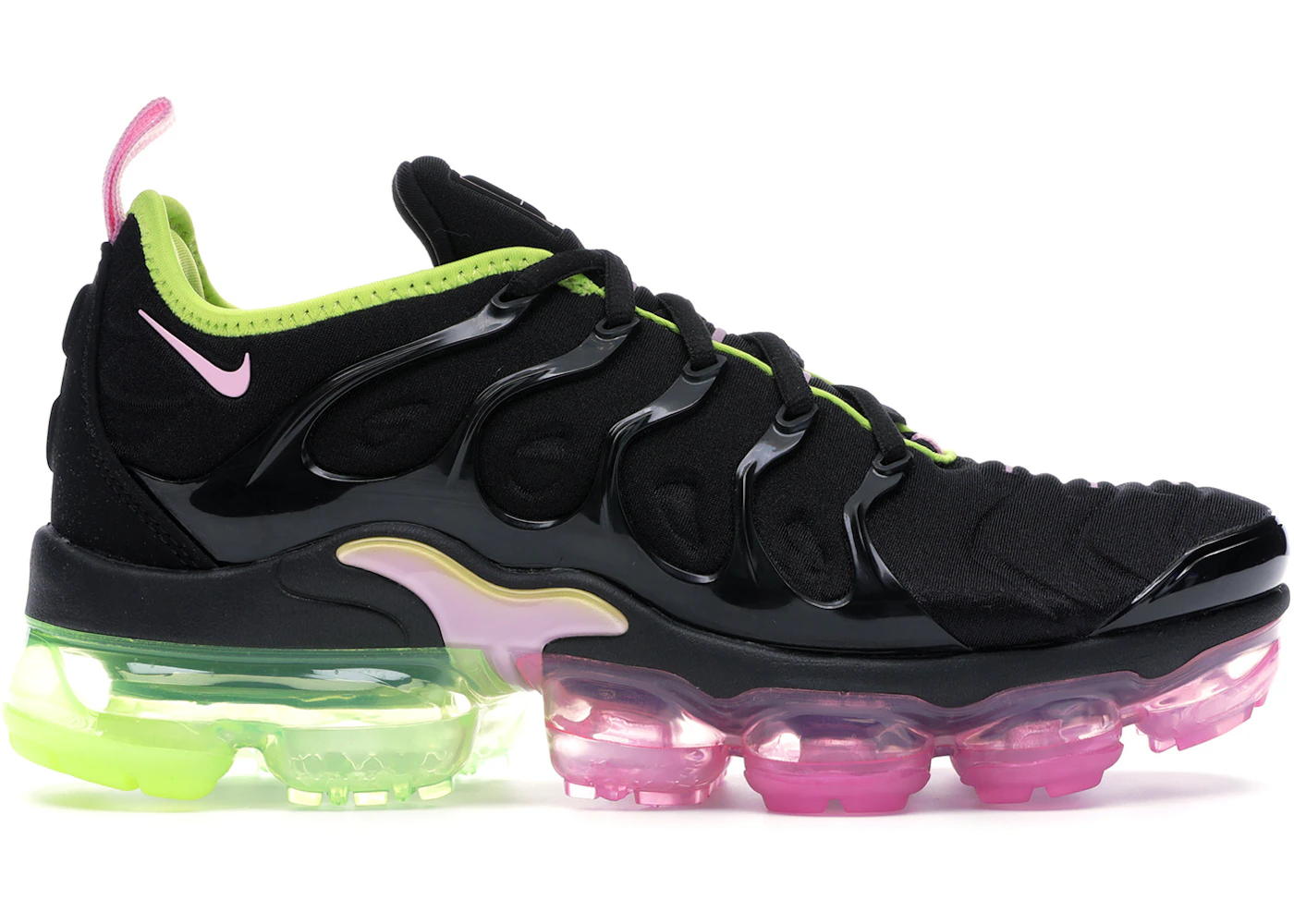 Nike Air VaporMax Plus Black Pink Rise Volt (Women's) - CI6160-001 - US