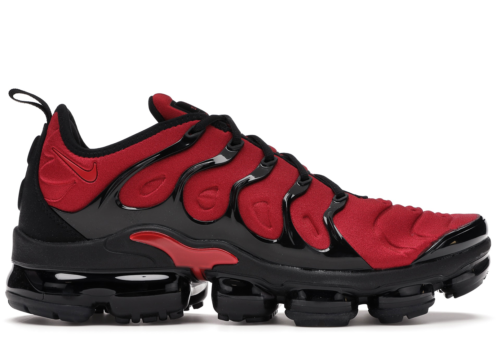 vapor max black and red