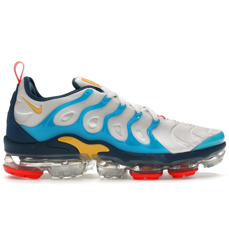 Nike Air VaporMax Plus Blanco Citron Pulse Azul Industrial Hombre